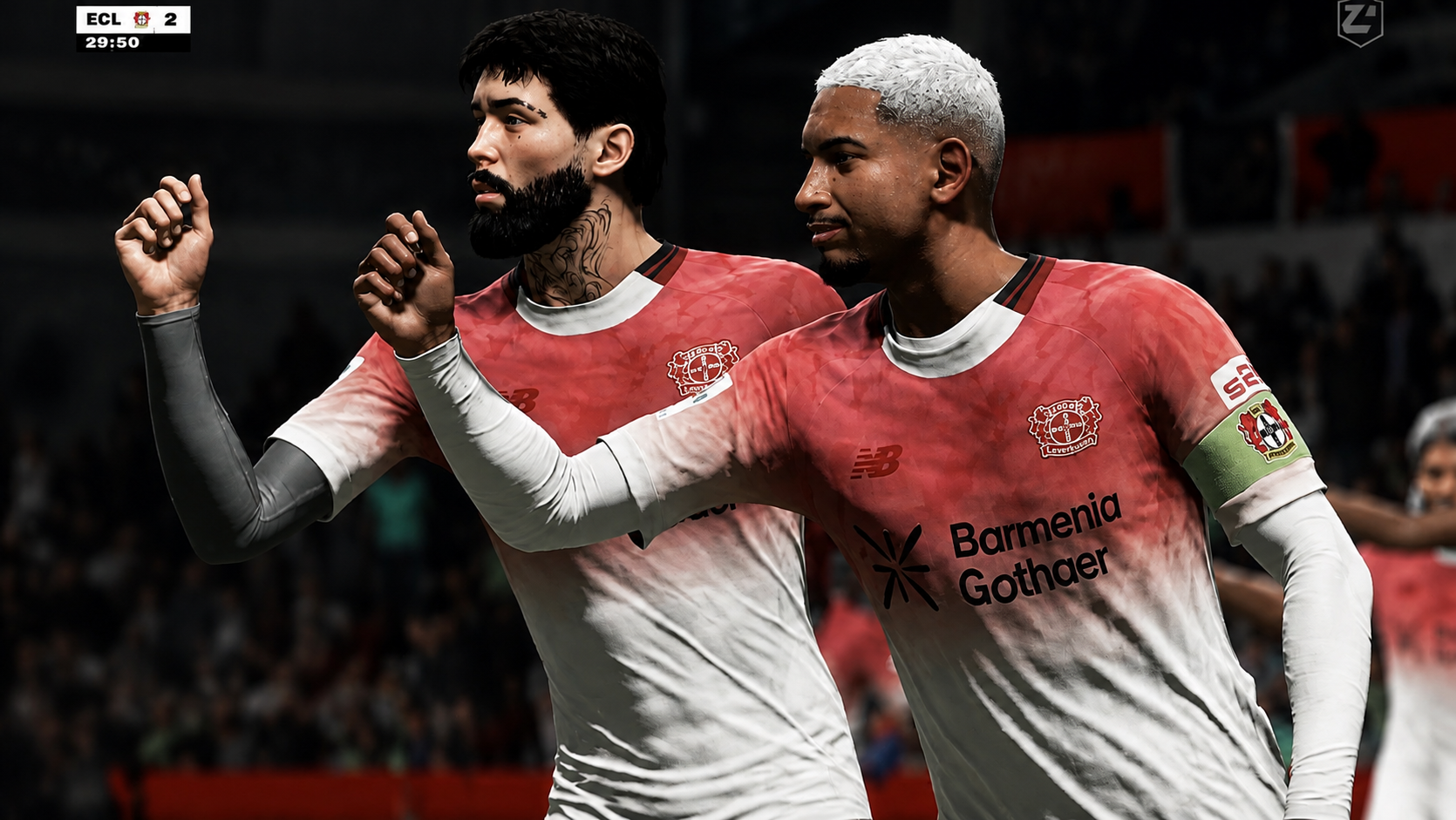 Dois jogadores comemorando